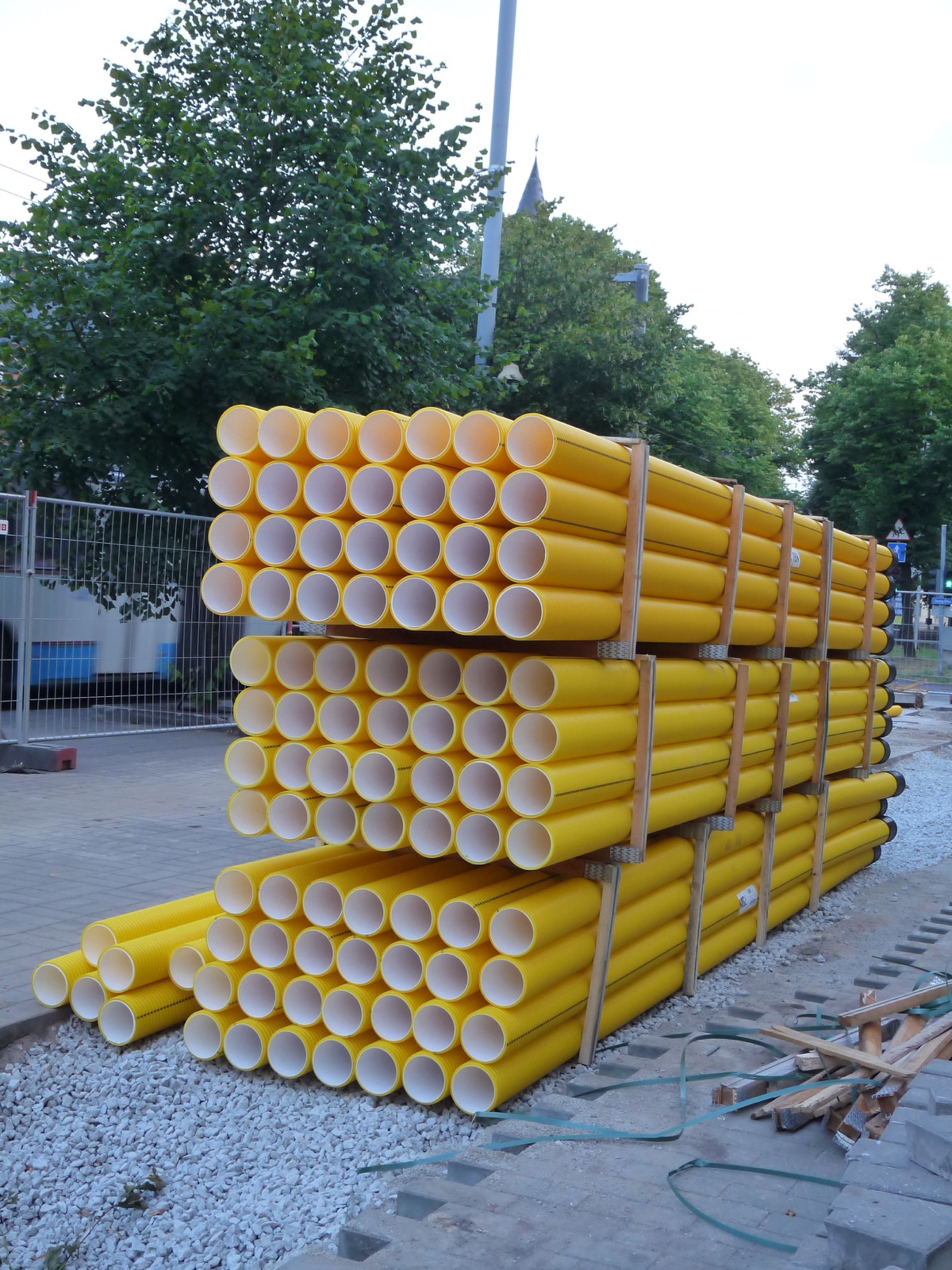 Real electrical conduit and cable installation materials